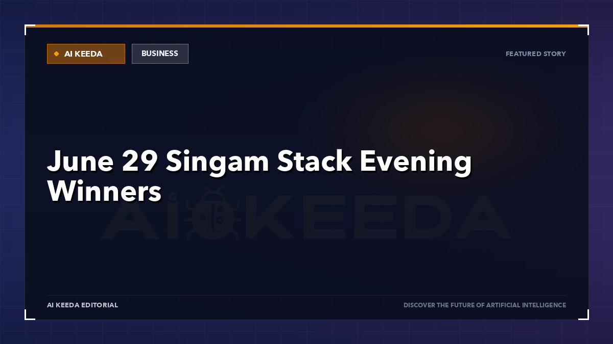 June 29 Singam Stack Evening Winners