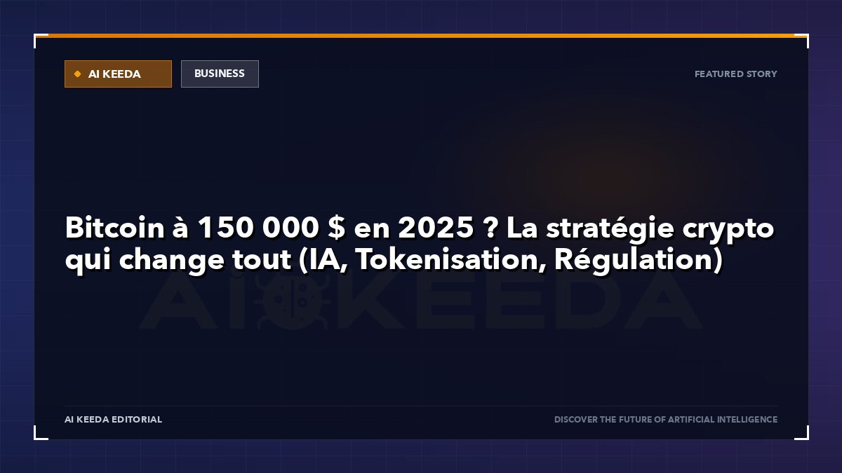 Bitcoin à 150 000 $ en 2025 ? La stratégie crypto qui change tout (IA, Tokenisation, Régulation)